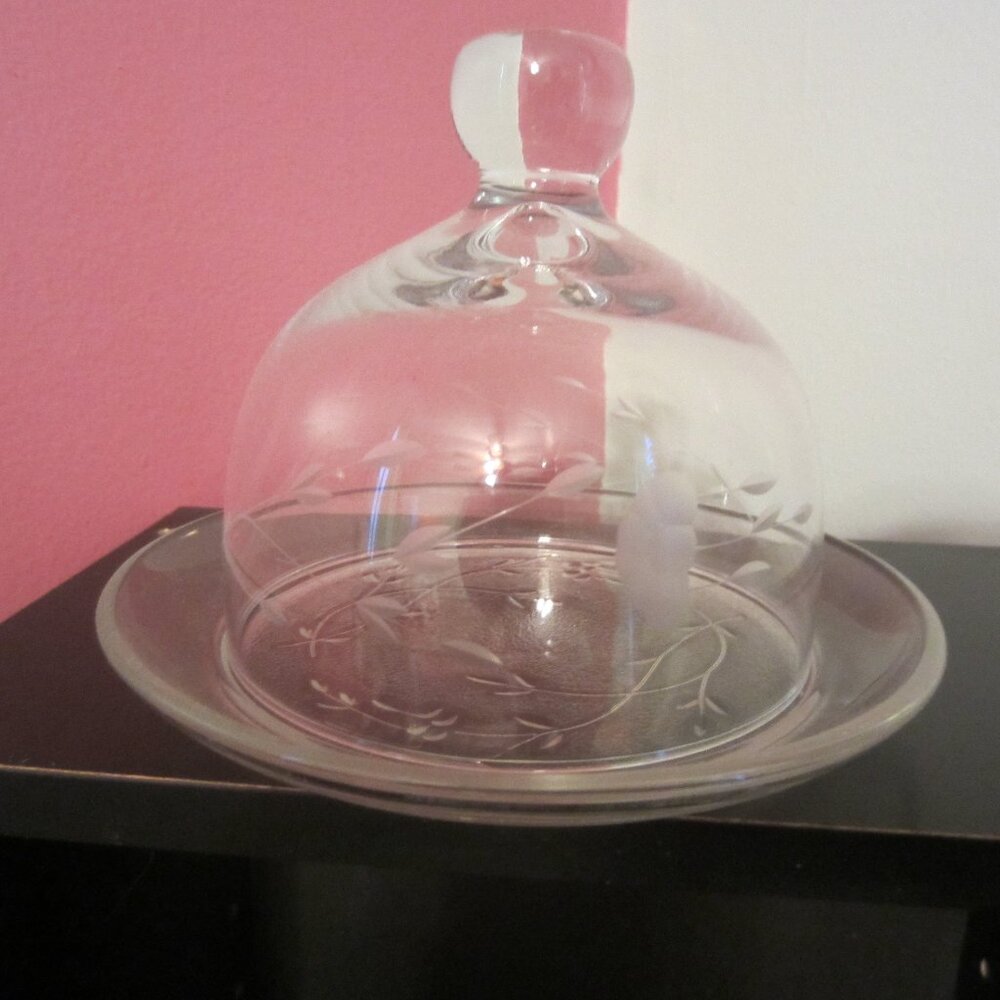 Vintage Princess House Crystal Butter or Cheese Dome Dish/Retired/Mint Perfect!